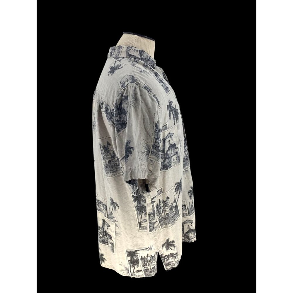 Tulliano Mens Silk Hawaiian Shirt L - Picture 3 of 5